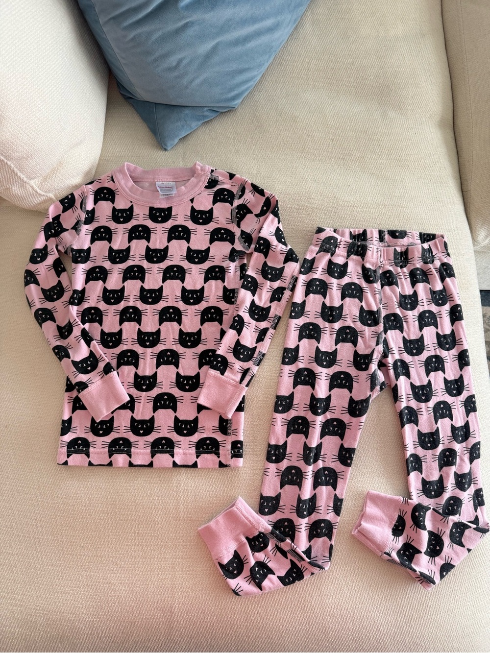 Hanna Andersson Kids Halloween Pink Black Cat HannaJams Pajamas
